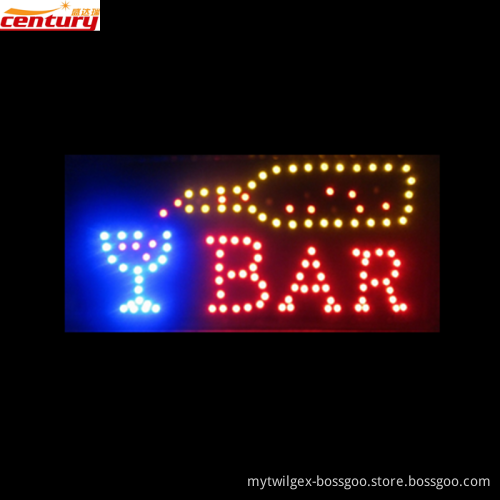 wholesale china factory price custom bar animated led sign with UL or CE